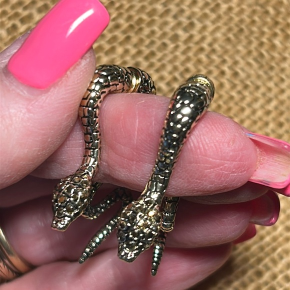 Front-Back Snake Earrings (2) - Picture 4 of 8